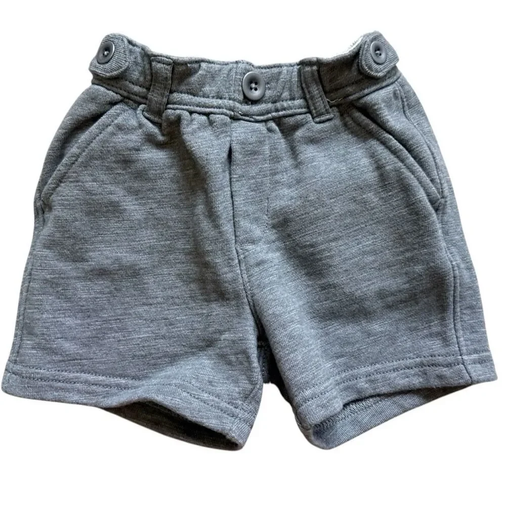 Toddler Boys Gap Gray Pleated Treasure Shorts in Shadow - Sz 18-24 mo
